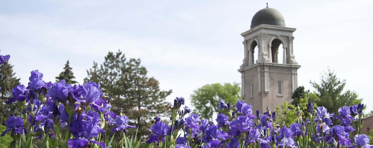 tower with flowers